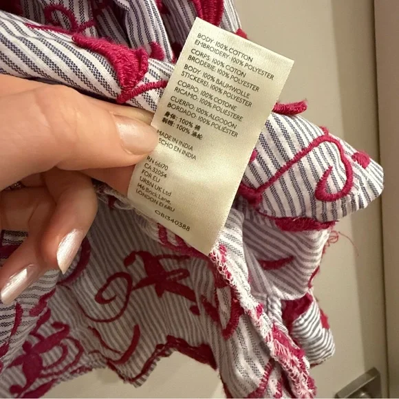 Pilcro-Anthropologie Whitney Trapeze Button Down Embroidered Shirt - Picture 12 of 12